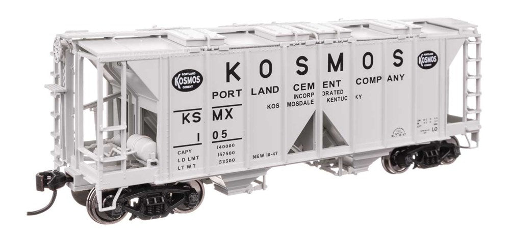 Walthers Mainline 910-49721 HO ACF 1958 Cu Ft Covered Hopper - Ready to Run -- Kosmos Cement KSMX #105