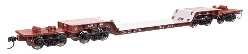 Walthers Mainline 910-50234 HO 81' 8-Axle Depressed Center Flatcar - Ready to Run -- Southern #50020