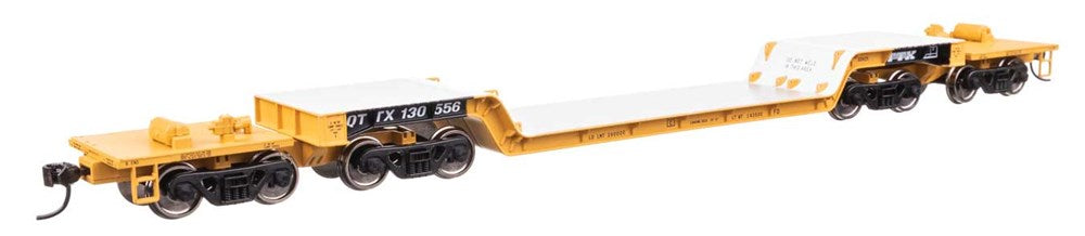 Walthers Mainline 910-50237 HO 81' 8-Axle Depressed Center Flatcar - Ready to Run -- TTX QTTX #130556