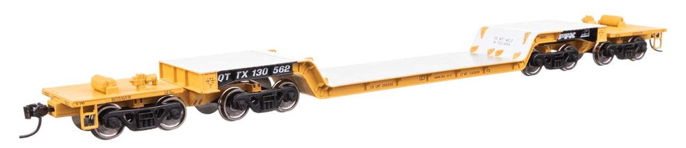 Walthers Mainline 910-50238 HO 81' 8-Axle Depressed Center Flatcar - Ready to Run -- TTX QTTX #130562