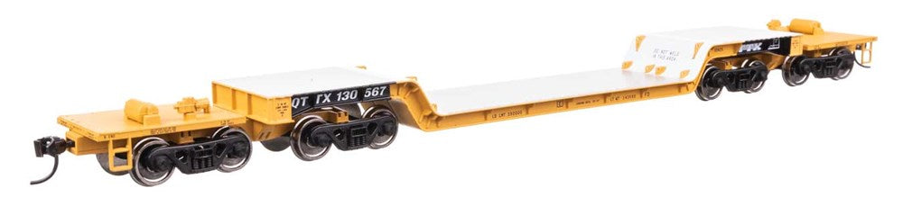 Walthers Mainline 910-50239 HO 81' 8-Axle Depressed Center Flatcar - Ready to Run -- TTX QTTX #130567