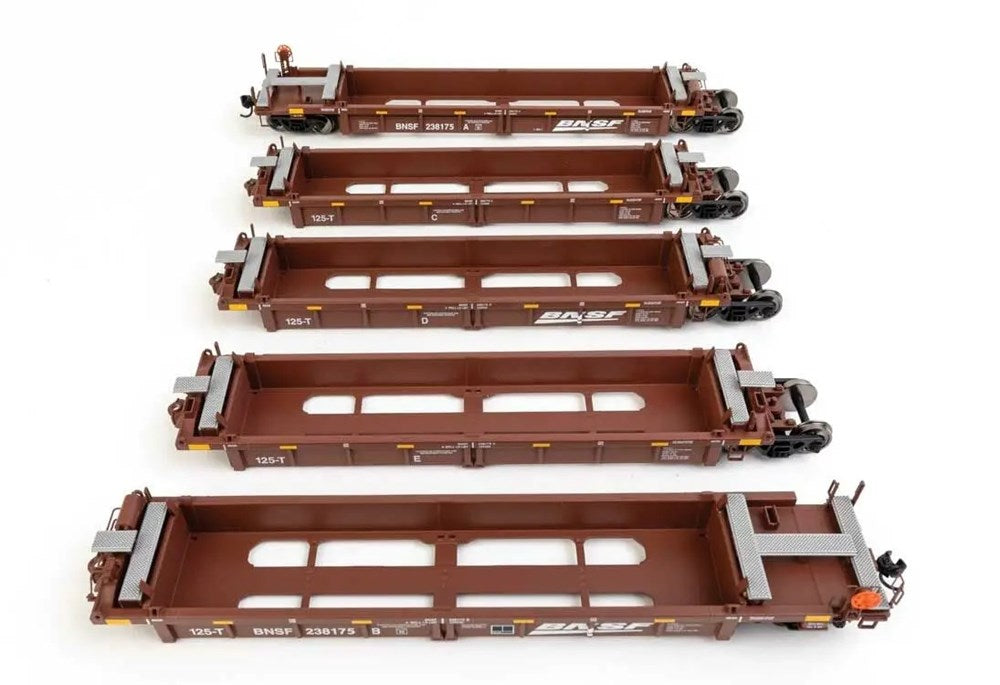 Walthers Mainline 910-55661 HO Thrall 5-Unit Rebuilt 40' Well Car - BNSF Railway #238175 A-E