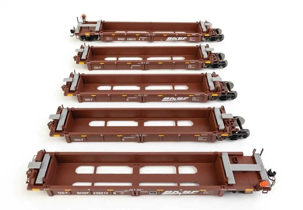 Walthers Mainline 910-55662 HO Thrall 5-Unit Rebuilt 40' Well Car - BNSF Railway #238212 A-E