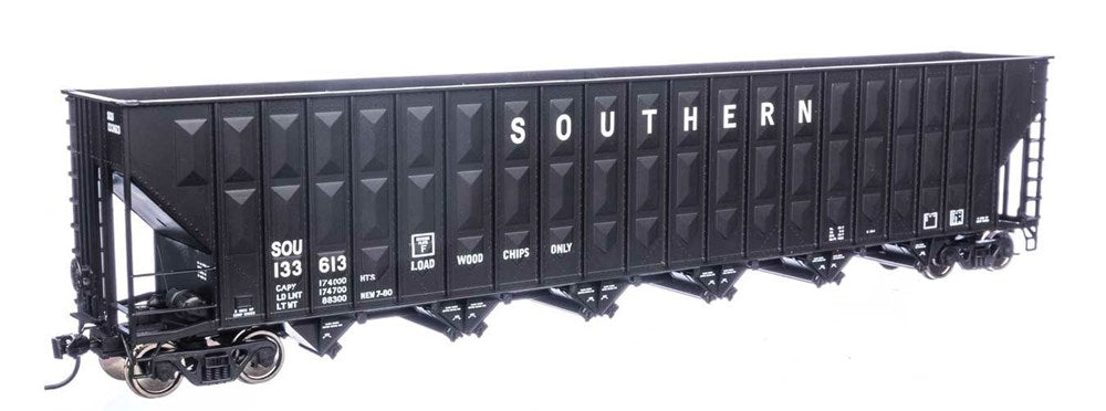 Walthers Mainline 910-56330 HO Greenville 7,000 Cubic Foot Wood Chip Hopper - Ready to Run - Southern #133613 (black)