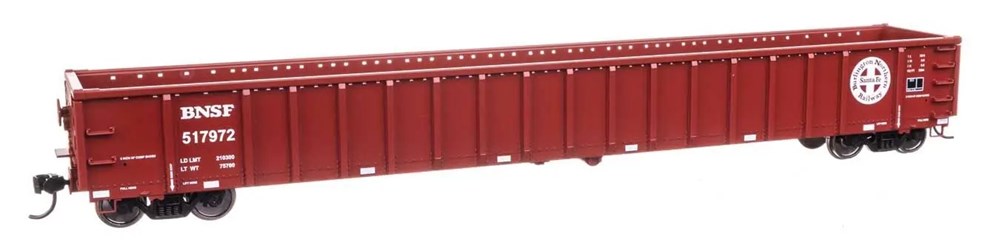 Walthers Mainline 910-6464 HO 68' Railgon Gondola - Ready To Run -- BNSF Railway #517972