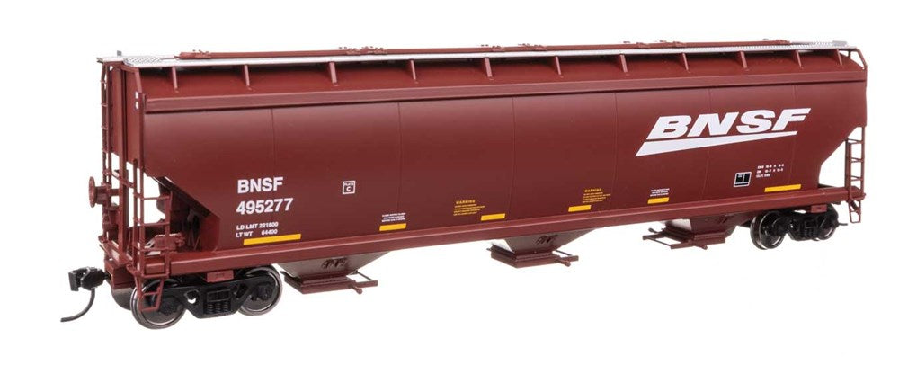 Walthers Mainline 910-7740 HO 60' NSC 5150 3-Bay Covered Hopper - Ready to Run -- BNSF Railway #495277