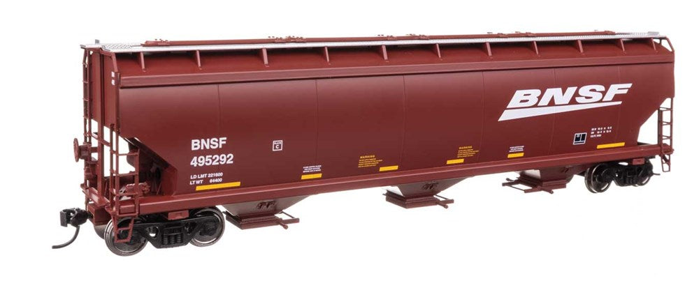 Walthers Mainline 910-7741 HO 60' NSC 5150 3-Bay Covered Hopper - Ready to Run -- BNSF Railway #495292