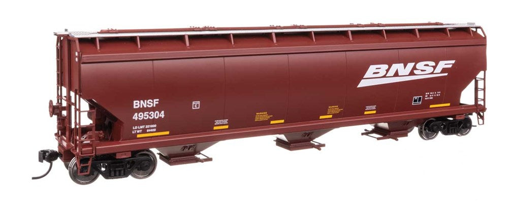 Walthers Mainline 910-7742 HO 60' NSC 5150 3-Bay Covered Hopper - Ready to Run -- BNSF Railway #495304