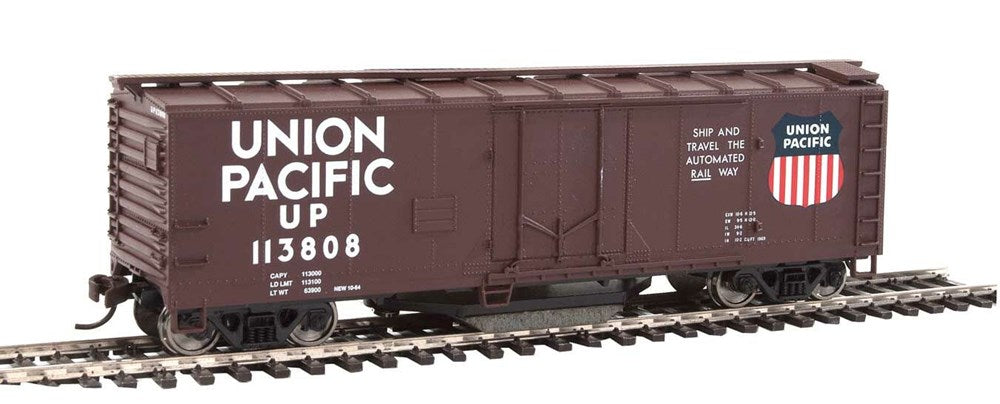 Walthers Trainline 931-1756 HO 40' Plug-Door Track Cleaning Boxcar - Ready to Run - Union Pacific(R) (Boxcar Red, white; Large Logo)