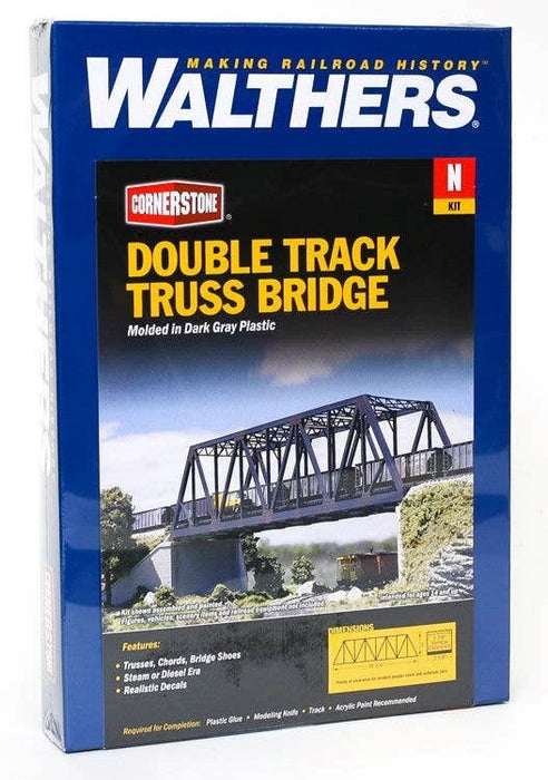 Walthers Cornerstone 933-3242 N Double-Track Truss Bridge -- Kit - 25 x 6.8 x 6.8cm