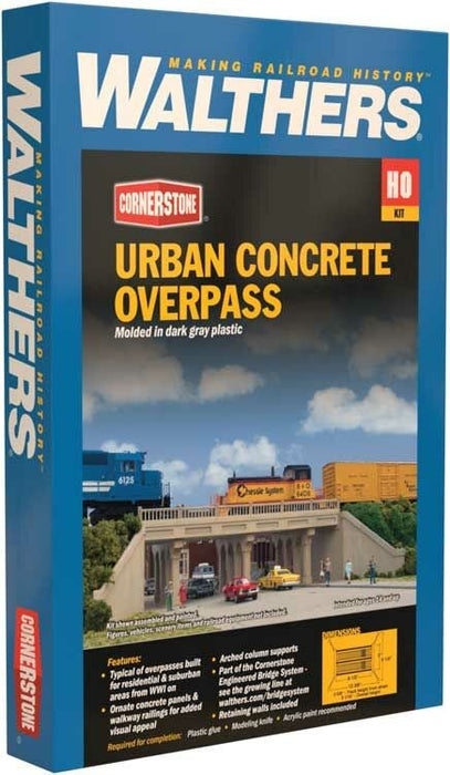 Walthers Cornerstone 933-4560 HO Urban Concrete Overpass Kit