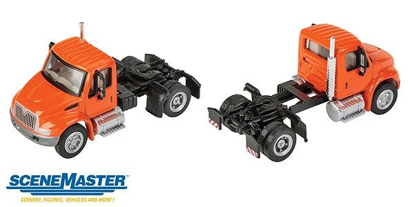 Walthers SceneMaster 949-11133 HO International(R) 4300 Single-Axle Semi Tractor Only - Assembled -- Orange