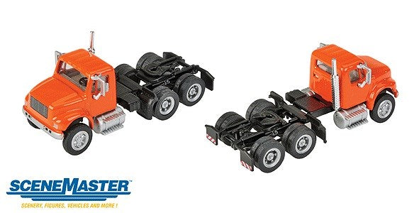 Walthers SceneMaster 949-11183 HO International(R) 4900 Dual-Axle Semi Tractor Only - Assembled -- Orange