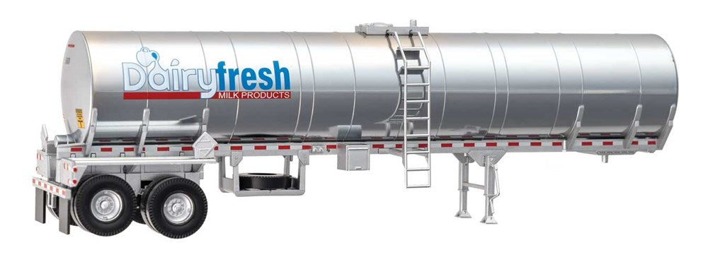 Walthers SceneMaster 949-12353 HO Food Grade Tank Trailer - Assembled -- Dairy Fresh Milk Products