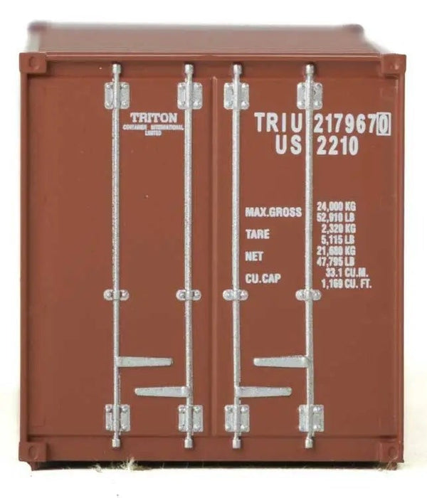 Walthers SceneMaster 949-8004 HO 20' Corrugated Container with Flat Panel - Triton (brown, white)