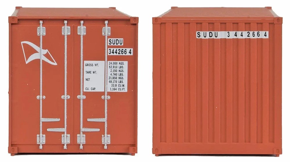 Walthers SceneMaster 949-8006 HO 20' Corrugated Container with Flat Panel - Hamburg Sud