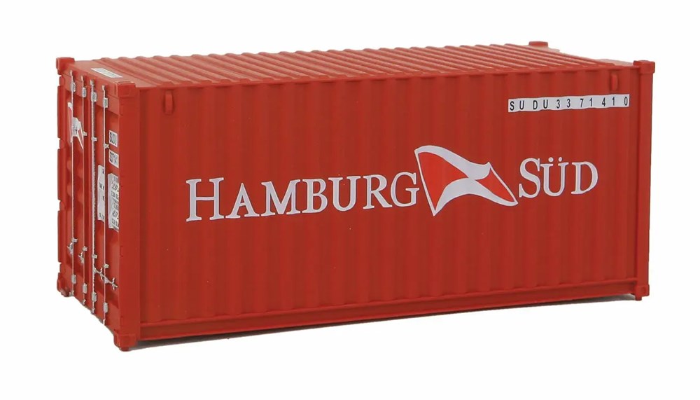 Walthers SceneMaster 949-8058 HO 20' Corrugated Container - Hamburg Sud