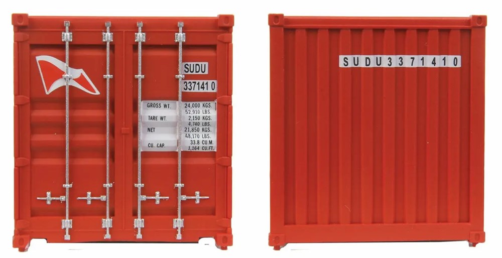 Walthers SceneMaster 949-8058 HO 20' Corrugated Container - Hamburg Sud