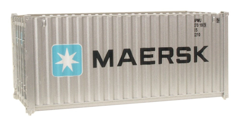 Walthers SceneMaster 949-8060 HO 20' Corrugated Container - Assembled -- Maersk