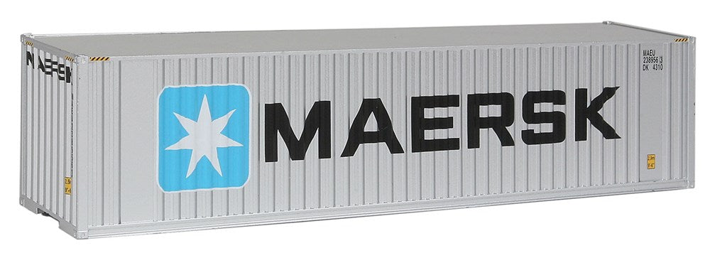 Walthers SceneMaster 949-8201 HO 40' Hi Cube Corrugated Container w/Flat Roof - Assembled -- Maersk
