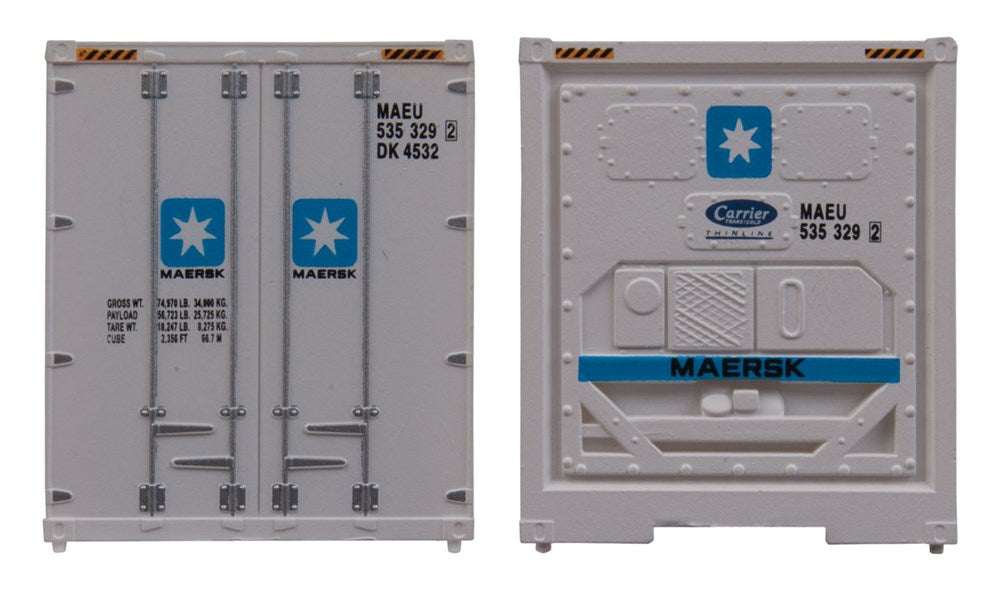 Walthers SceneMaster 949-8353 HO 40' Hi Cube Smooth Side Reefer Container - Assembled -- Maersk