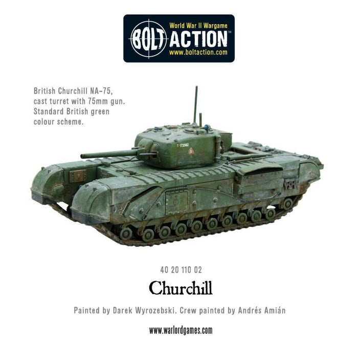 Bolt Action Churchill Tank - WWII British infantry tank (Plastic)