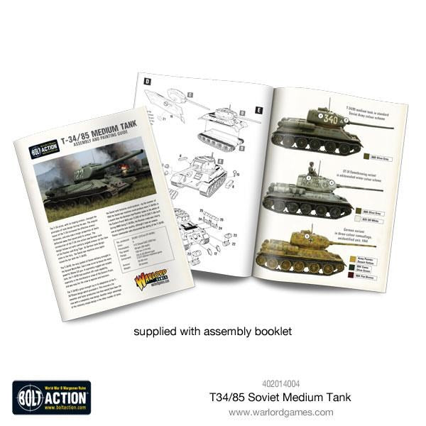 Bolt Action T34/85 Soviet Medium Tank (Plastic)