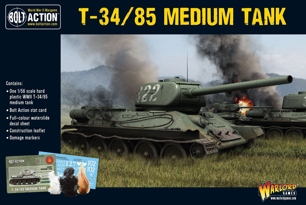 Bolt Action T34/85 Soviet Medium Tank (Plastic)