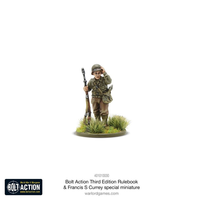 Bolt Action 3rd Edition Rulebook with Francis S. Currey Figure