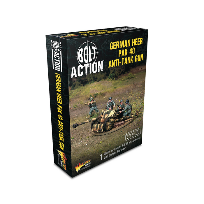 Bolt Action 3: German Heer Pak 40 Anti-Tank Gun (Plastic)