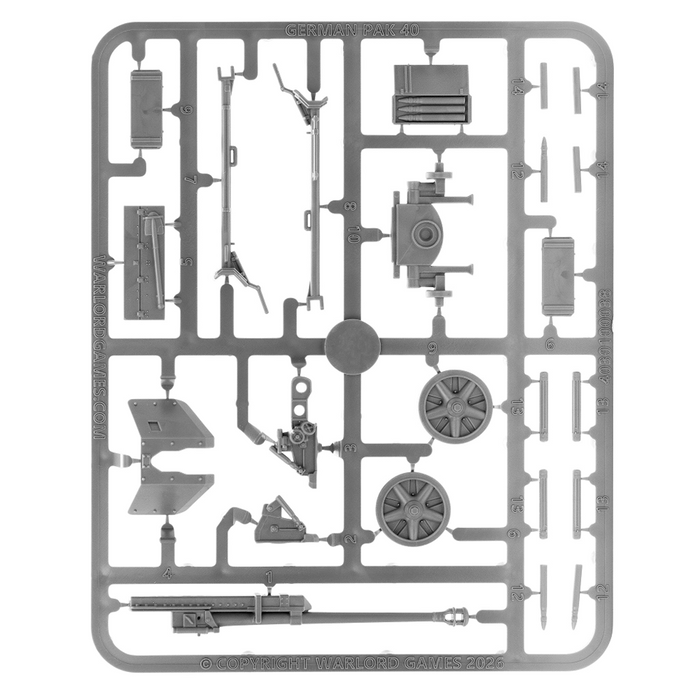 Bolt Action 3: German Heer Pak 40 Anti-Tank Gun (Plastic)