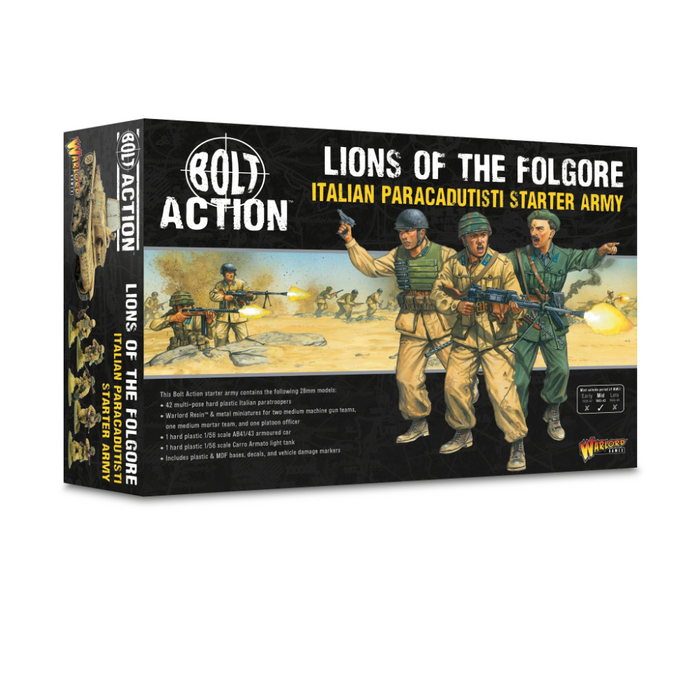 Bolt Action 3: Lions of the Folgore - Italian Paracadutisti starter army