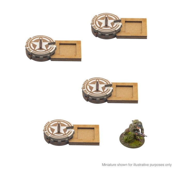 Bolt Action 3: Bolt Action MDF Unit Pin Markers - USA