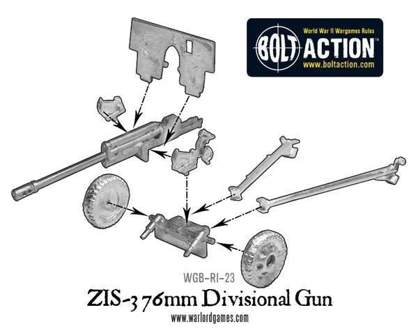 Bolt Action Soviet Zis-3 Artillery Gun