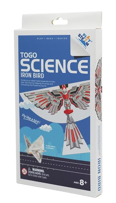 PlaySTEM XP03901 Science to Go IRON BIRD Rubber Band Ornithopter (bamboo)