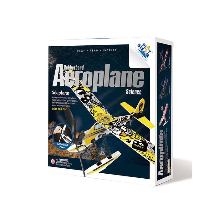 PlaySTEM XP04201B Rubber Band Aeroplane Science - Seaplane