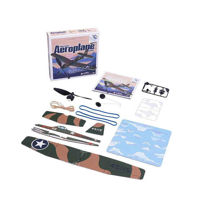 PlaySTEM XP04202D Rubber Band Aeroplane Science - P-40 Warhawk