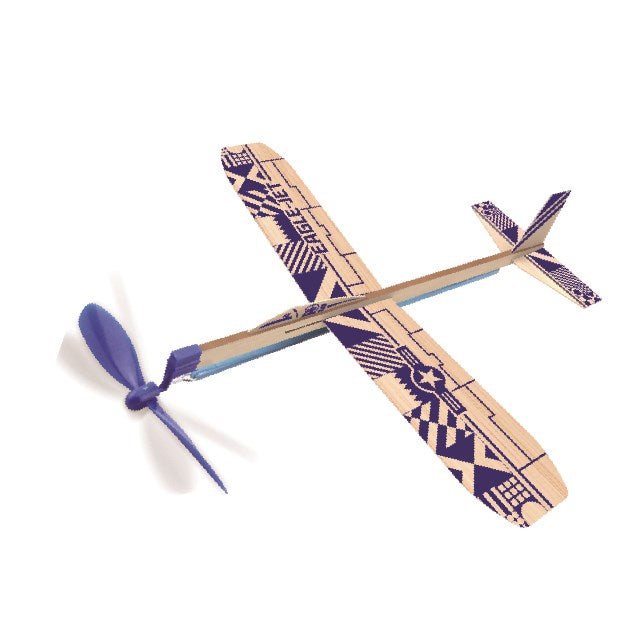 PlaySTEM XP05801 Eagle Jet - 12" Rubber Band Powered Balsa Glider