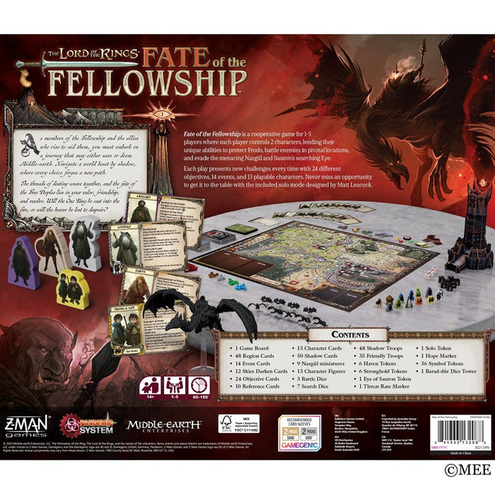 The Lord of the Rings Fate of the Fellowship - A Pandemic System Game