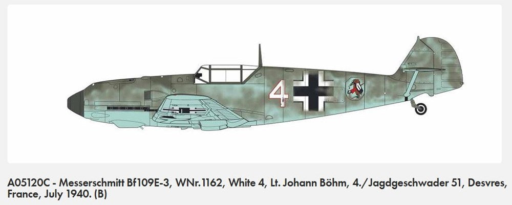 Airfix A05120C 1:48 Messerschmitt Bf109E-3 E-4