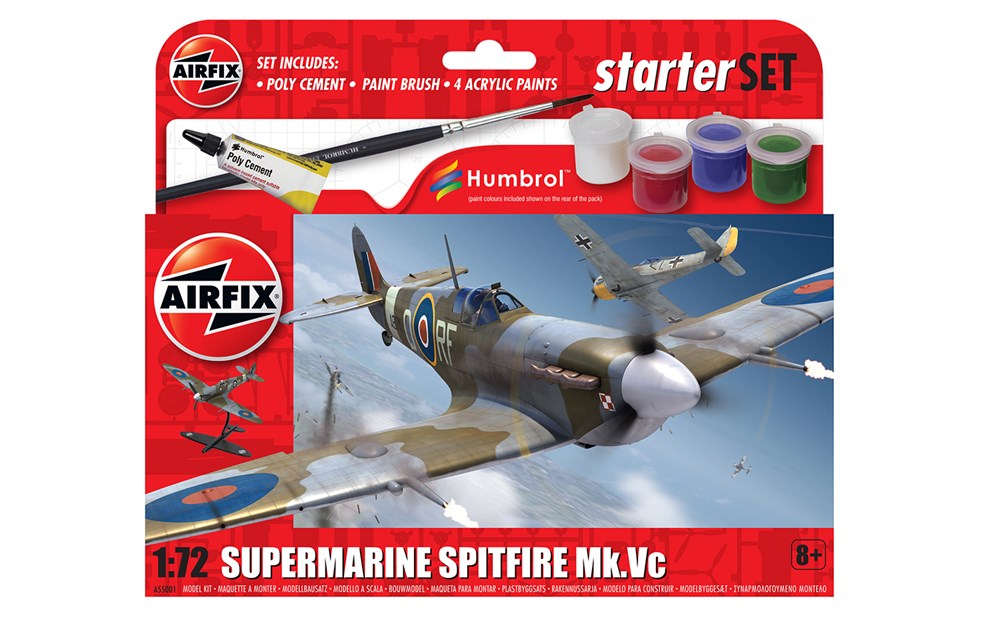 Airfix A55001 1:72 Supermarine Spitfire MkVc - Small Starter Set