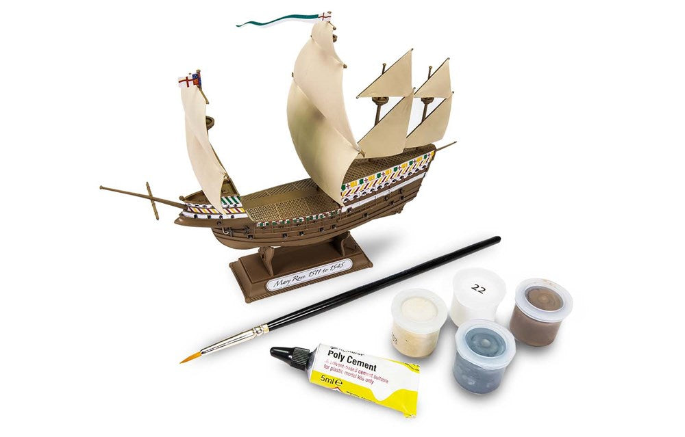 Airfix A55114A 1:400 Mary Rose - Small Starter Set - Potentially Faulty Paints/Glue (No guarantee on paint - Sold AS-IS)