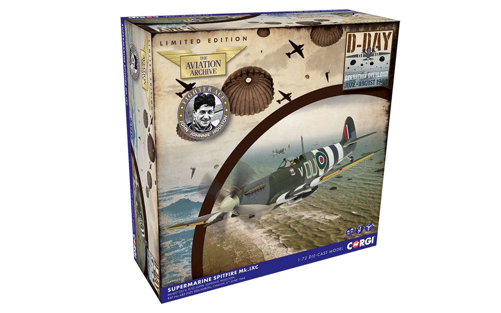 Corgi AA29103 1:72 Supermarine Spitfire MkIXe, ML407, Sq Ldr John 'Johnnie' Houlton