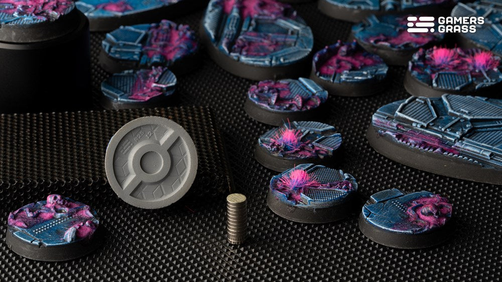 Gamers Grass Alien Infestation Bases - Round 25mm (x10)