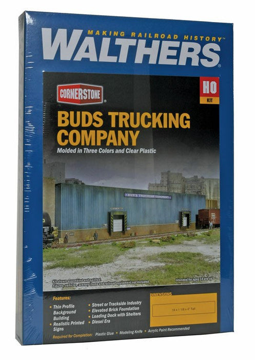 Walthers Cornerstone 933-3192 HO Bud's Trucking Company Background Building Kit
