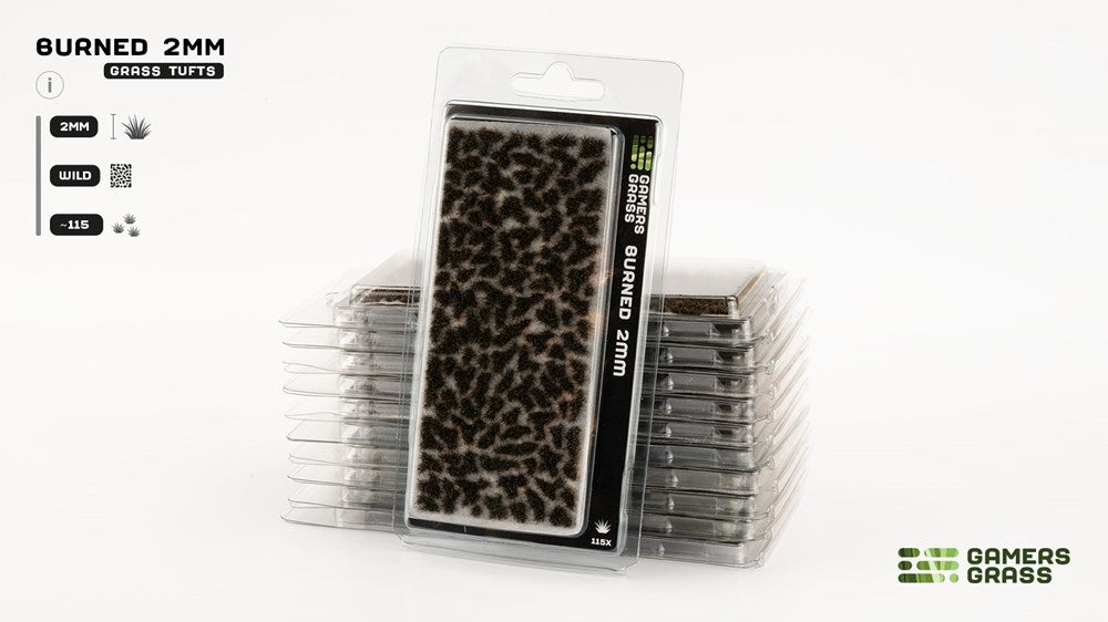 Gamers Grass 2mm Burned Tufts - Wild