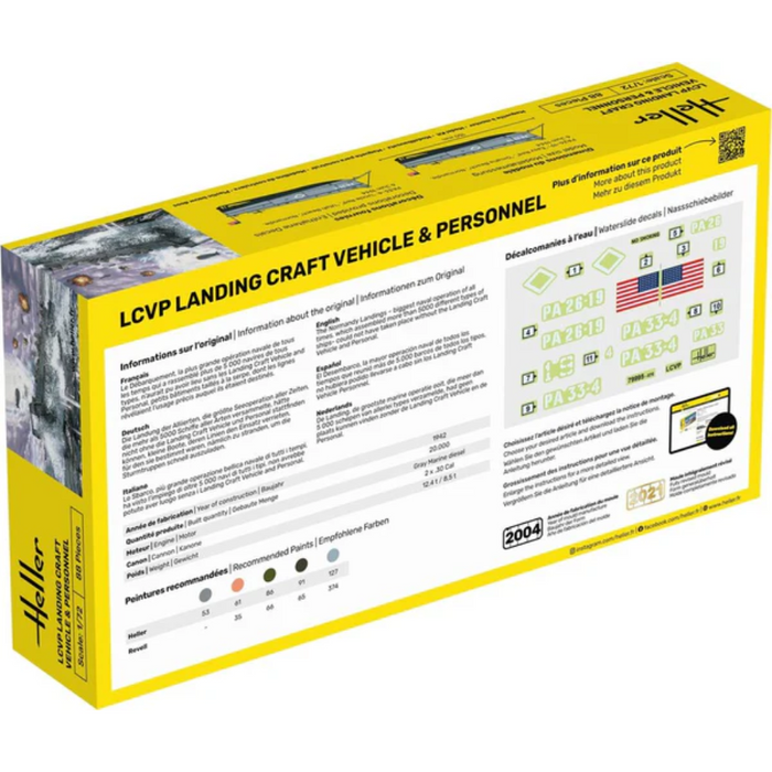 Heller 56995 1:72 STARTER KIT LCVP Landing Craft Vehicles and Personnel + Figures