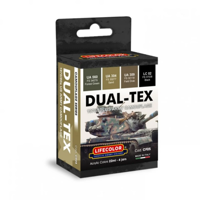 Lifecolor CF05 DUAL-TEX 1970-80s US Army Camo (4 pk - 22ml)