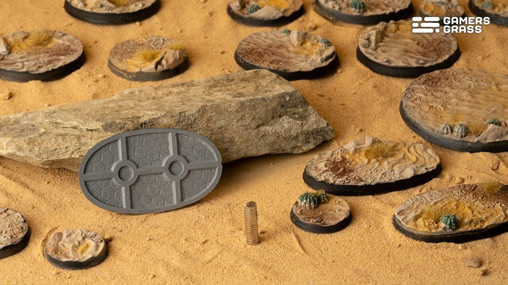 Gamers Grass Deserts of Maahl Bases - Oval 60mm (x4)