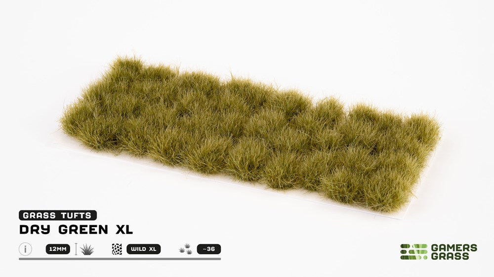 Gamers Grass 12mm Dry Green XL Tufts - Wild